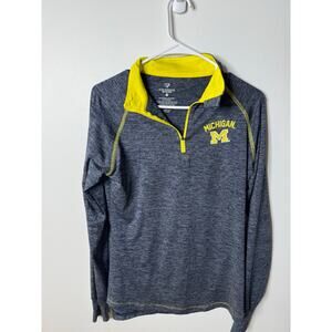 Colosseum University of Michigan Quarter Zip Medium Blue Athletic
